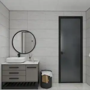 顶固极简轻奢现代简约玻璃室内门卫浴门厨房门平开门