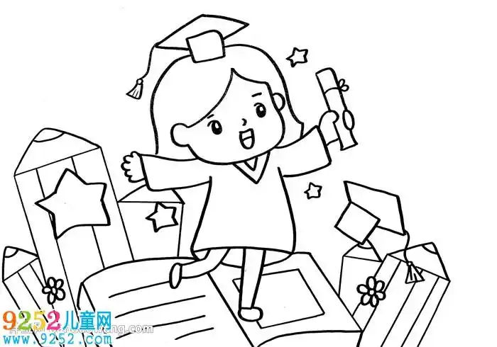 以毕业季为主题的画小学生手抄报素材