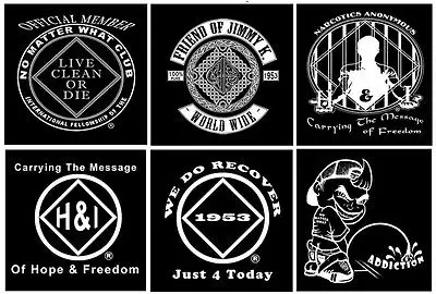 narcotics anonymous - 3x3 bumper stickers mix