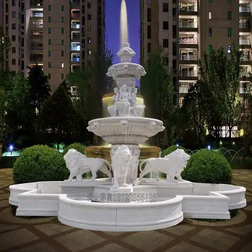 欧式石雕喷泉人物石雕喷泉增光添彩