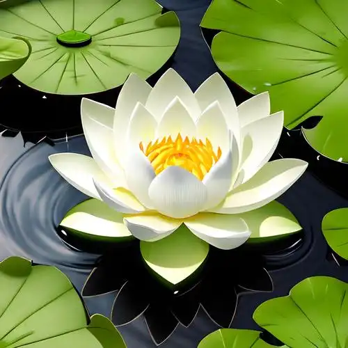 一朵白莲花图片头像