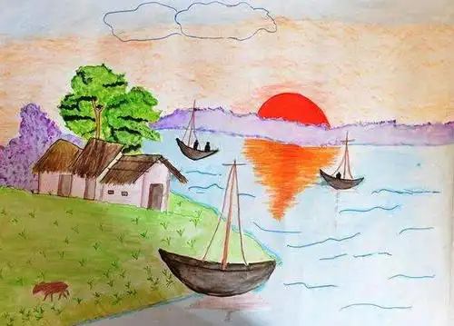 绘画是 儿童的天性,儿童眼中的 自然风景是怎样的呢?