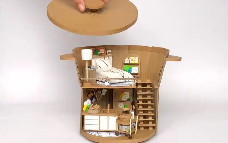 纸箱手工diy|锅子里的迷你小世界