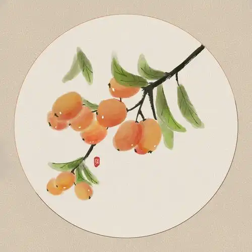 水墨| 果子系列,原创作品,,无疆 - 虎课网