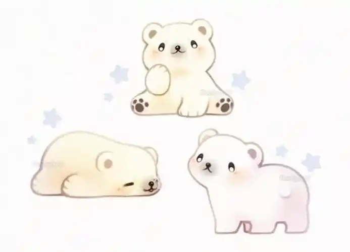 像糯米糍一样的北极熊