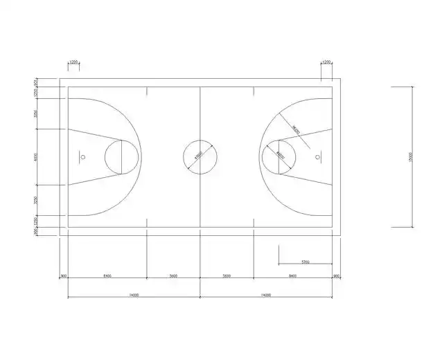 求篮球场标准图纸 ,清晰一点