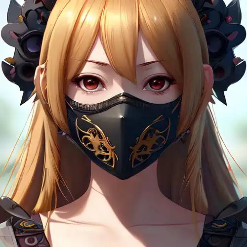 动漫戴口罩女生头像