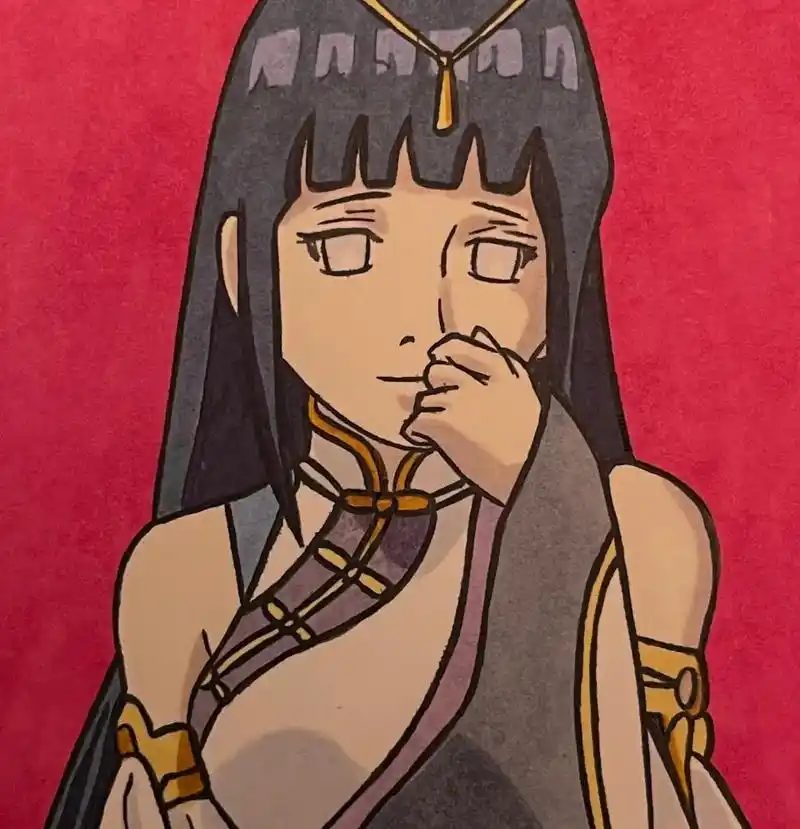 新春雏田.#火影忍者 #五公子手绘 #日向雏田 #新春雏田  - 抖音