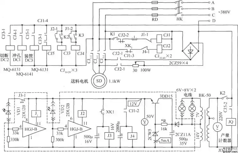 新式冲床程序控制器电路