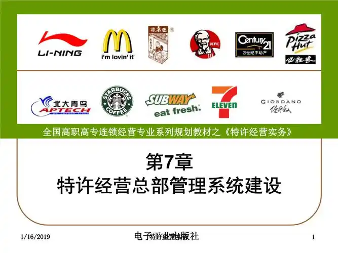 连锁经营培训-特许经营总部管理系希统建设.ppt