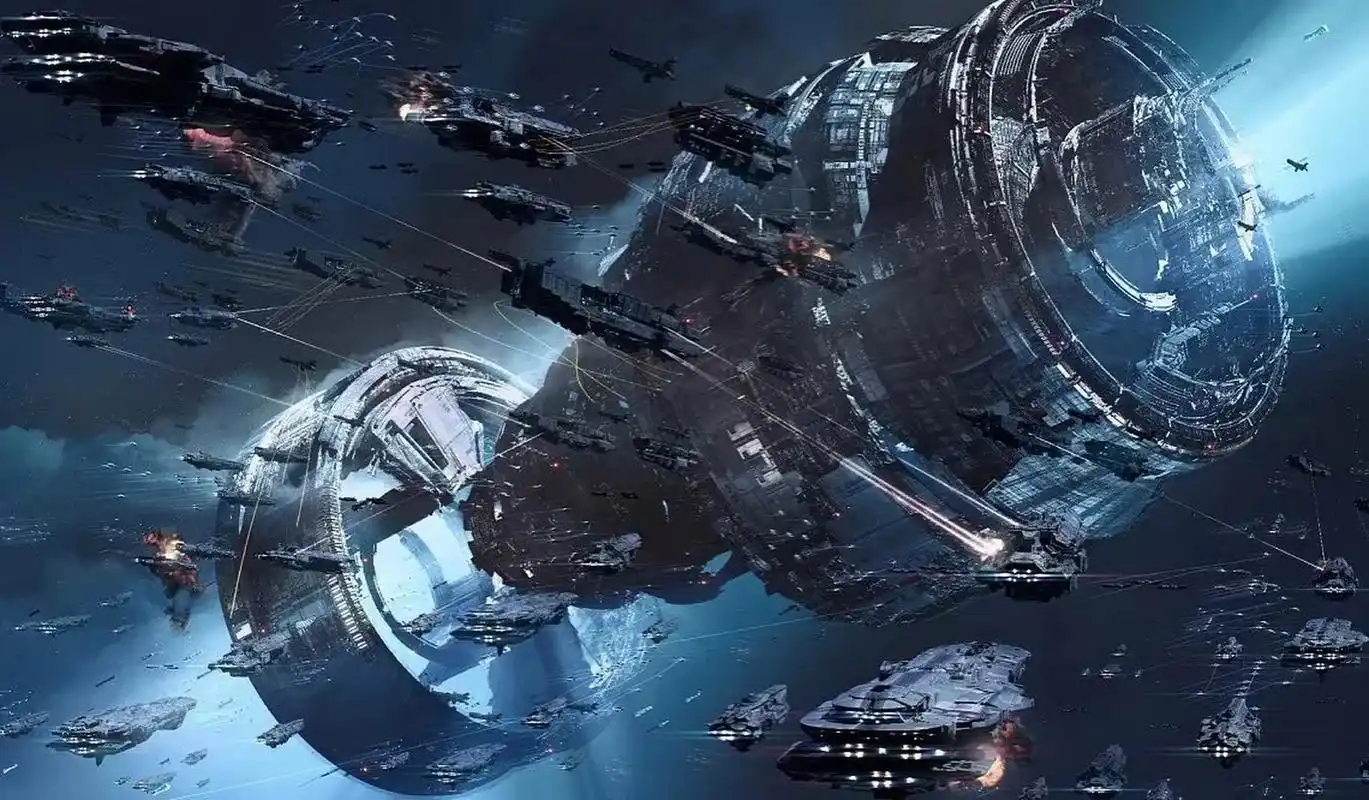 一组宇宙战舰战争的科幻插画欣赏,人类发展到哪里,战火就在哪里燃烧.