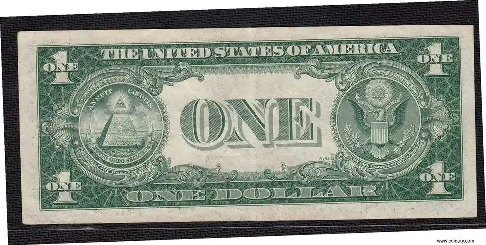 钱币天堂·交易区详情·好品相老美元 1935年e版1美元银币券 蓝库印