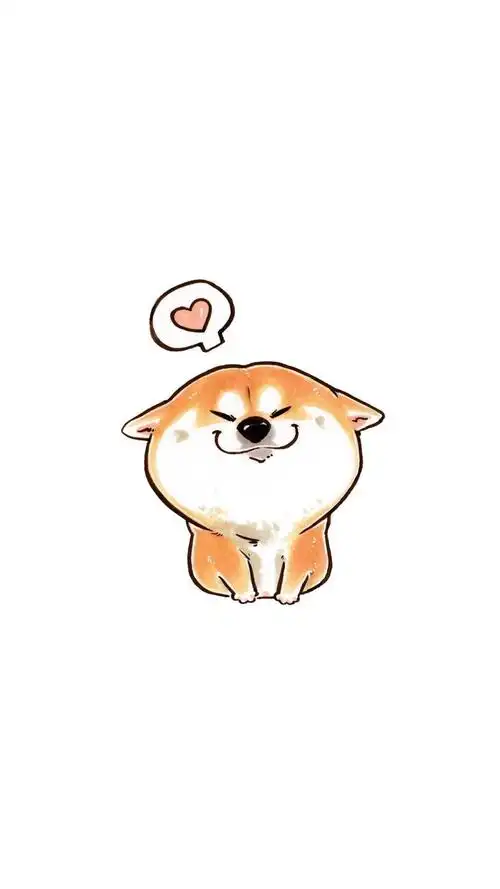 柴犬超可爱手绘高清手机壁纸_风格_手机壁纸下载_美桌网