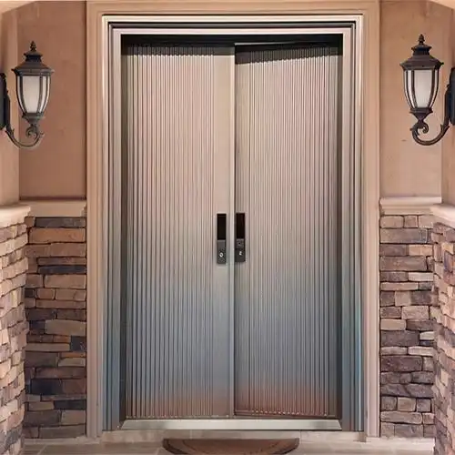 古达定制别墅大门双开门铸铝门进户门盗门家用对开子母门入户门定制
