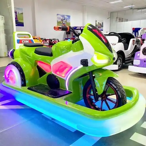 新款户外儿童广场摆摊游乐车摩托车商场亲子双人儿童电动广场车