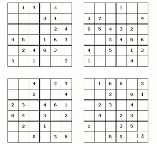六宫数独练习
