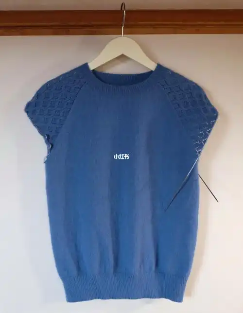 从上往下编织毛衣蓝莲花