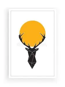 艺术鹿鹿向满的mo向,极简抽象艺术的海报设计矢量,墙艺术品照片