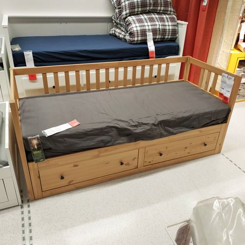 宜家汉尼斯坐卧两用床双人折叠沙发床小户型多功能储物沙发床伸缩