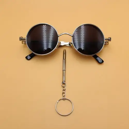 男士人中太子圆形嘻哈墨镜度数太阳眼镜