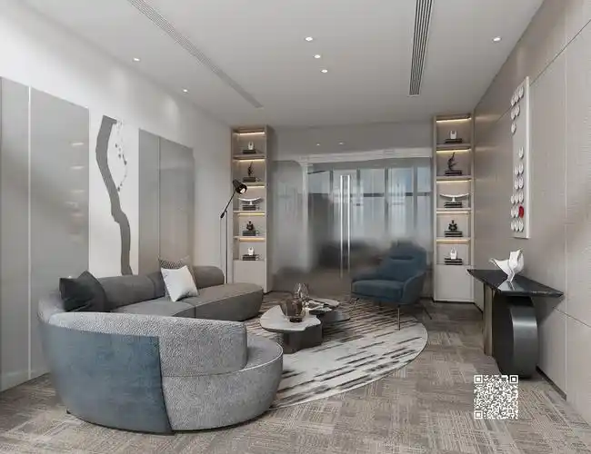 效果图工装办公空间|空间|商业空间设计|花田禾下空间设计_原创作品