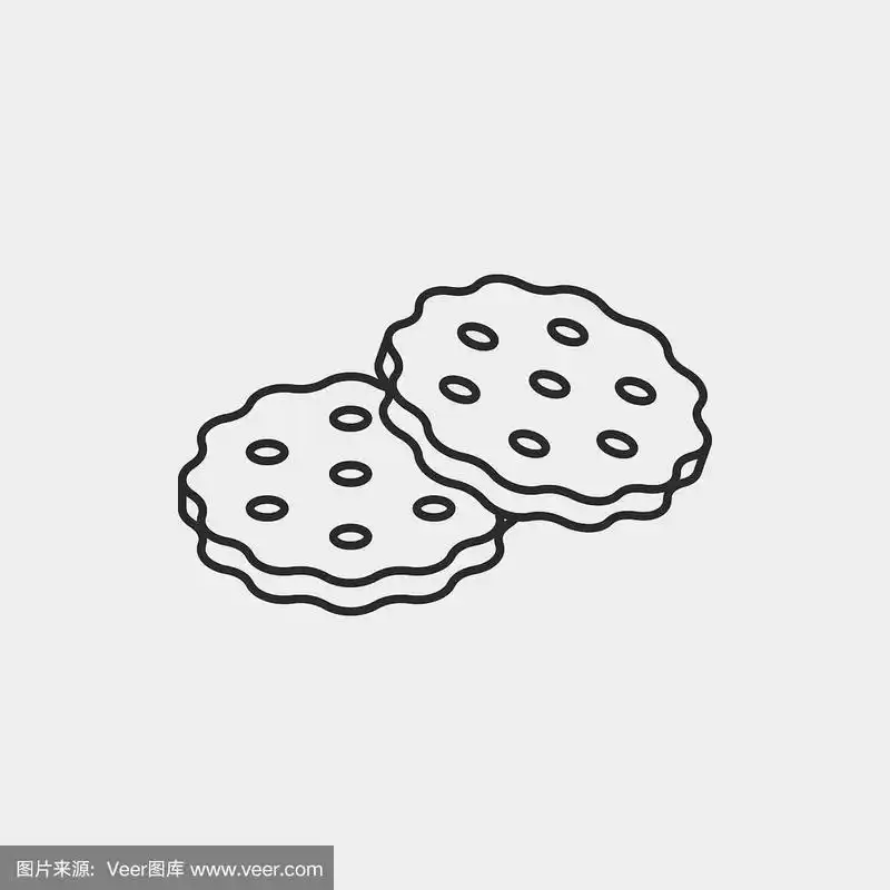 甜点饼干线图标