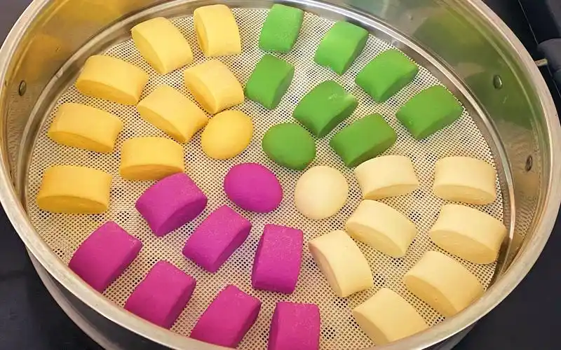 果蔬奶香彩馒头,营养暄软做法简单,好吃又好看,厨房小白也能做