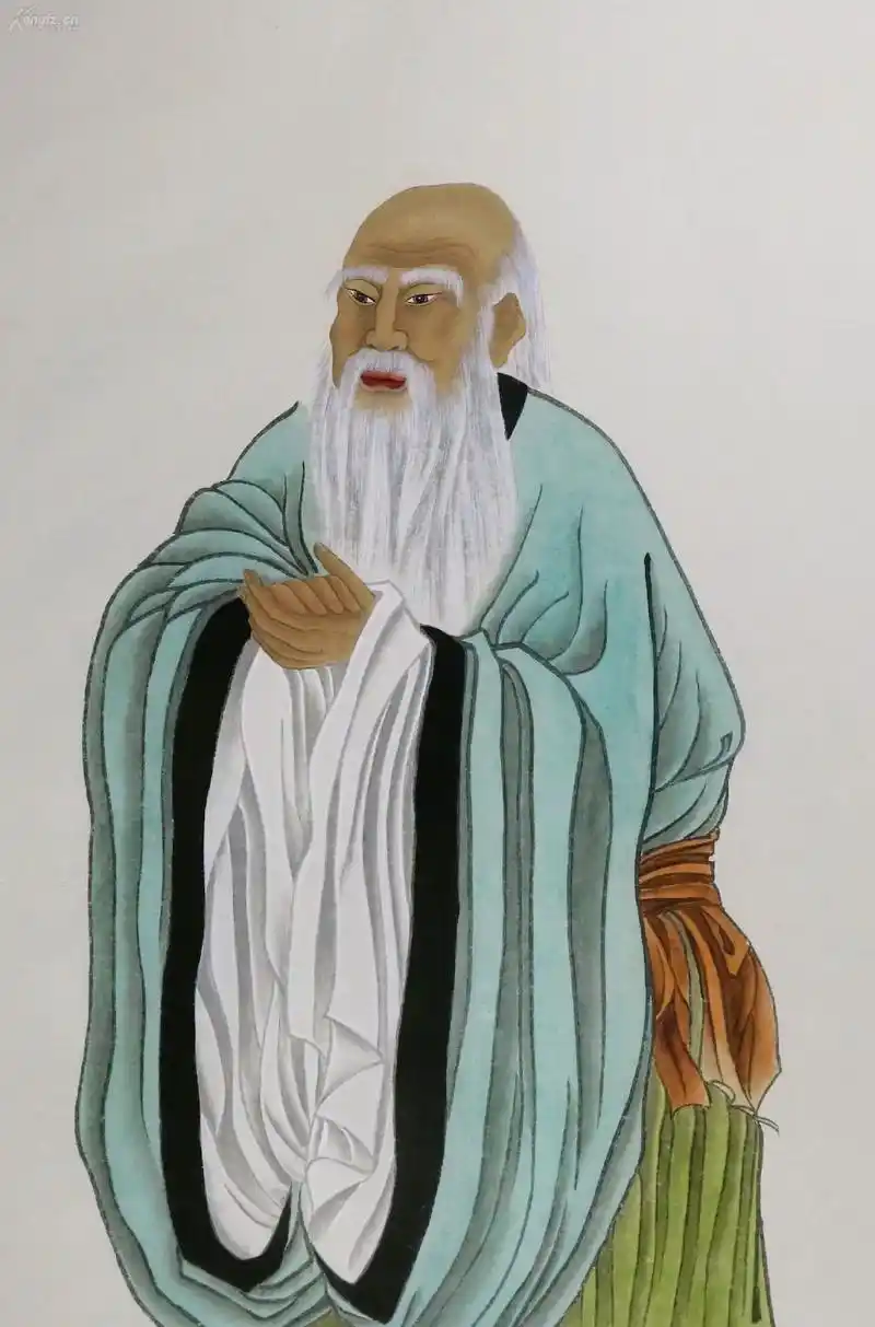 作品分享 #道家道祖老子工笔水墨作品创作#水墨写意 #道家 - 抖音