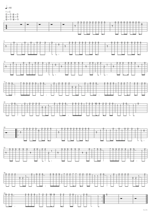 游乐场吉他谱谢霆锋修正版高清六线谱图片谱