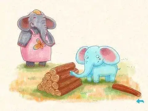 " 这回,贝托认真学习搬木头,终于学会了.