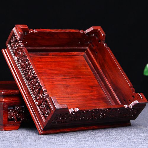 底座红木雕刻工艺品摆件实木木质茶壶茶具石头木雕