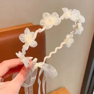 abcnd花环头饰儿童公主超仙宝宝发饰网红新款女孩发箍编发发带女童4