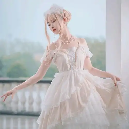 lolita写真withpuji野天鹅拍照姿势