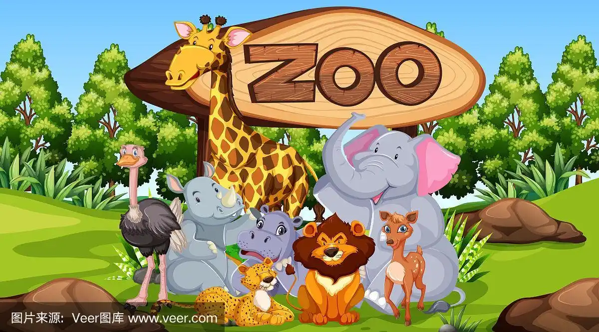 动物园,背景,自然,野外动物,活力