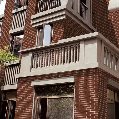 佛山别墅外墙砖60240 拉毛窑变喷墨劈岩砖 室外文化石劈开砖图片