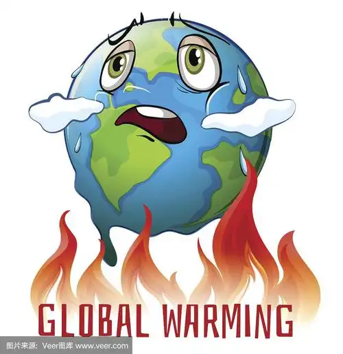 全球变暖海报地球着火了