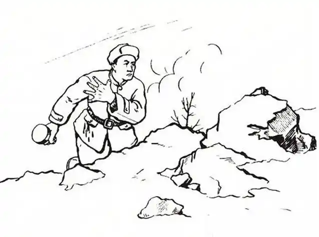 战斗英雄人物的简笔画