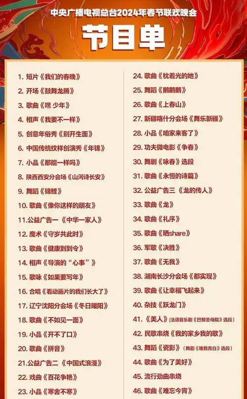 2024央视龙年春晚任鲁豫站c位撒贝宁镶边岳云鹏嘴瓢爆热搜