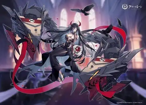 碧蓝航线彩皮科研船腓特烈大帝誓约换装公开亲妈级的黑色婚纱