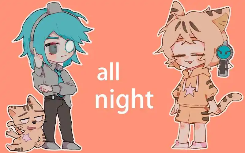 活动作品meme快乐星猫拟人allnight