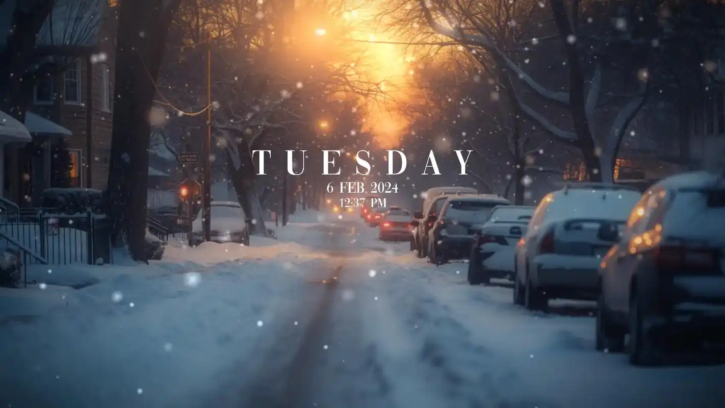 1. snowy city sunset by roboko - 抖音