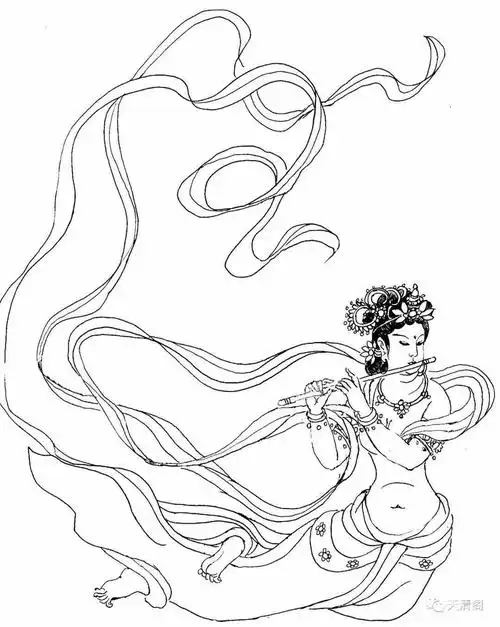 中西方仙女白描对比神韵天成你喜欢哪方的