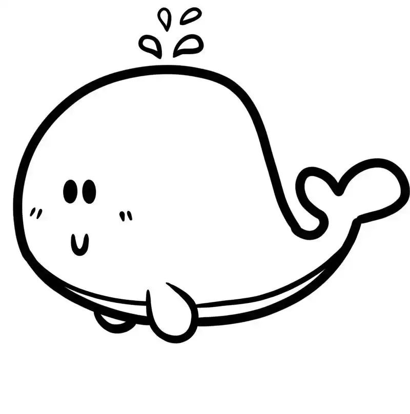 简笔画——《小鲸鱼》#创作灵感 小鲸鱼简笔画步骤图,跟着一起 - 抖音