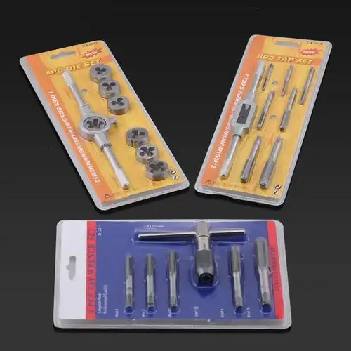 闪电客丝锥板牙组合套装工具手用螺丝攻扳手绞手公制英制圆板牙手动套