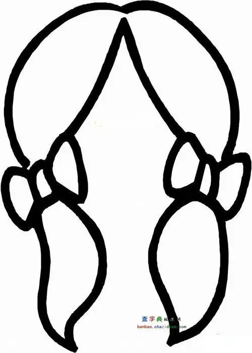 画怎么画辫子简笔画辫子简笔画图片大全图片小女孩反面马尾辫简笔画