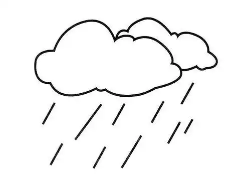 下雨简笔画 下雨简笔画图片大全