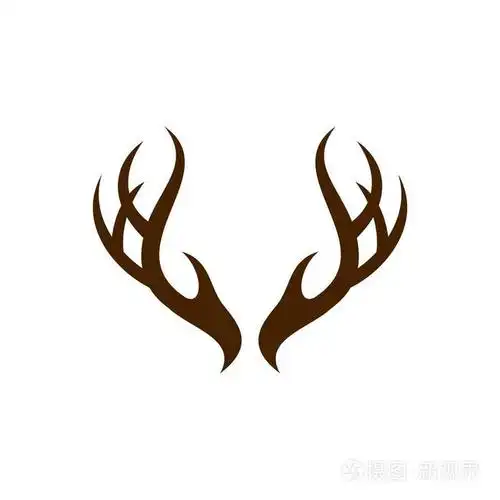 矢量鹿角打印标志模板