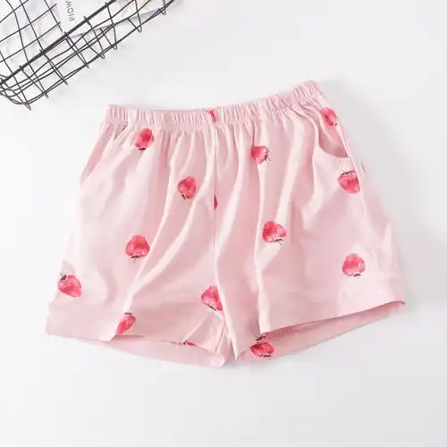 睡裤女夏短裤全棉居家短裤女宽松休闲女士睡裤薄款纯棉家居裤女