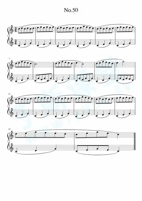 拜厄钢琴基础教程 no.50
