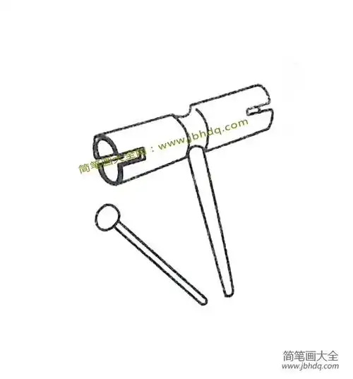 双响筒简笔画_乐器-简笔画大全